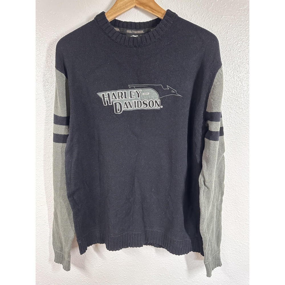 Harley Davidson Sweater Mens Medium Wool Crewneck Pullover‎ Motorcycle Japan